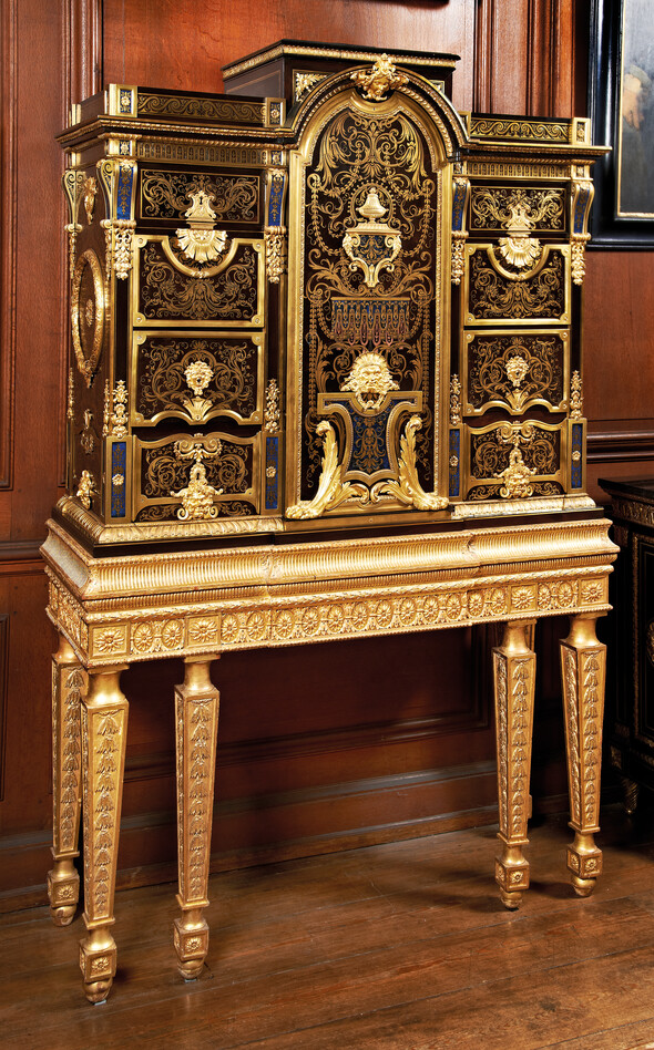 Boulle cabinet, on a table stand by Ince and Mayhew